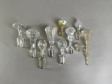 Collection of 10 Glass Bottle Stoppers