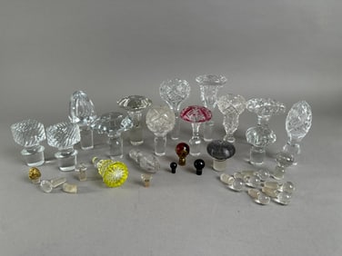 Collection of Assorted Glass Bottle Stoppers