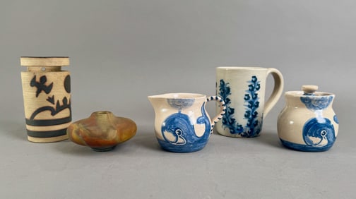 Five Piece Assorted Studio Pottery Group