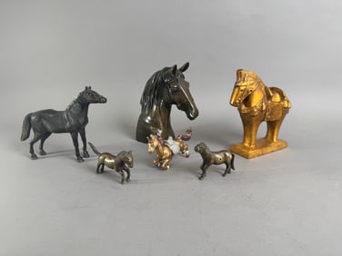 Collection of Six Assorted Horse Figurines