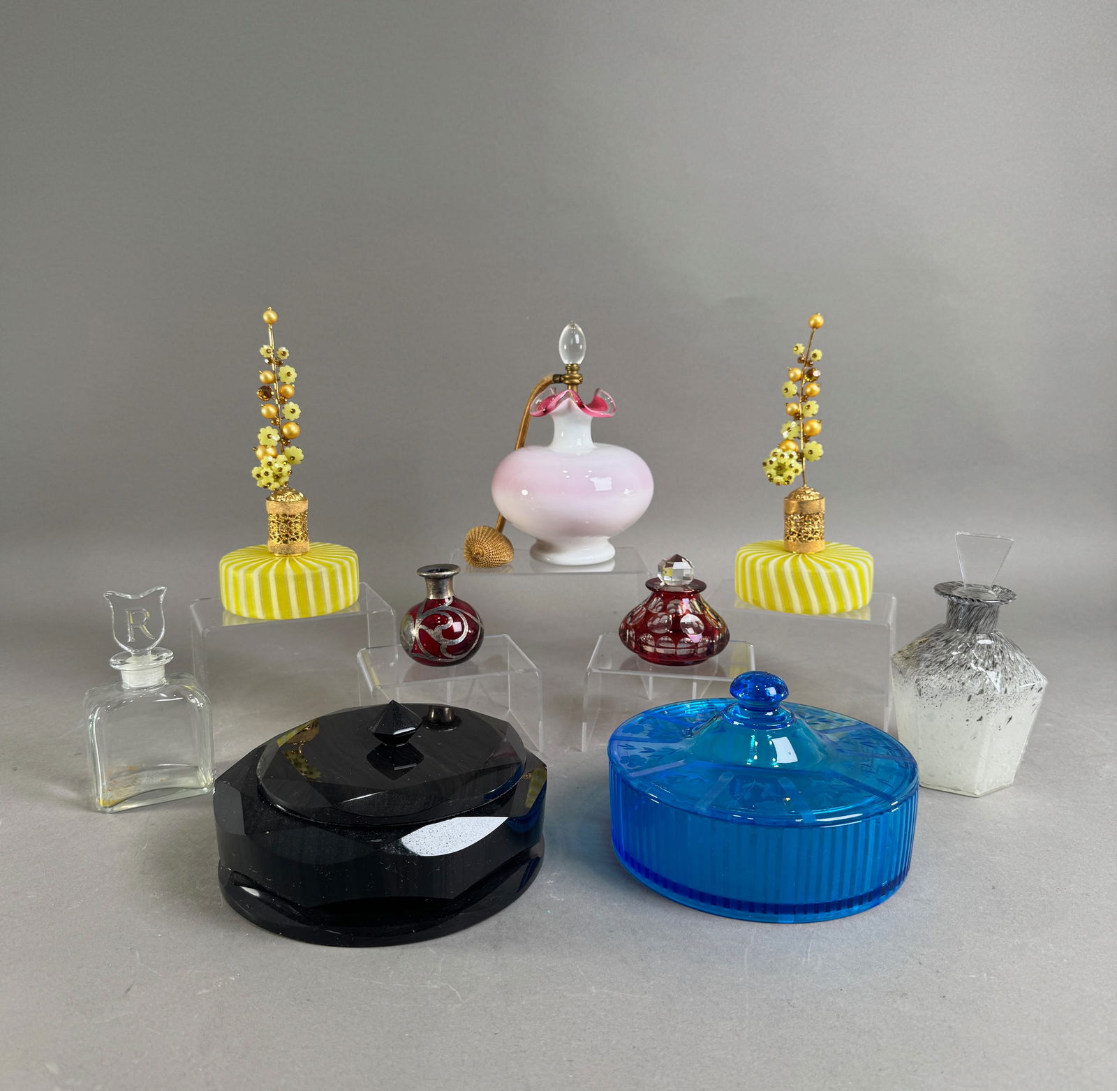 Collection of Perfume Bottles and Lidded Dishes (1 of 17)