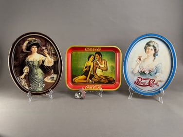 Coca-Cola & Pepsi-Cola Advertising Trays & Bottle Opener