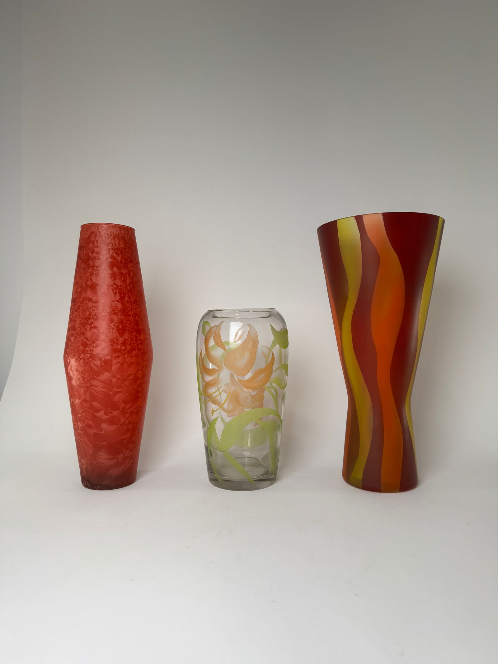 Set of Three Art Glass Vases (1 of 12)
