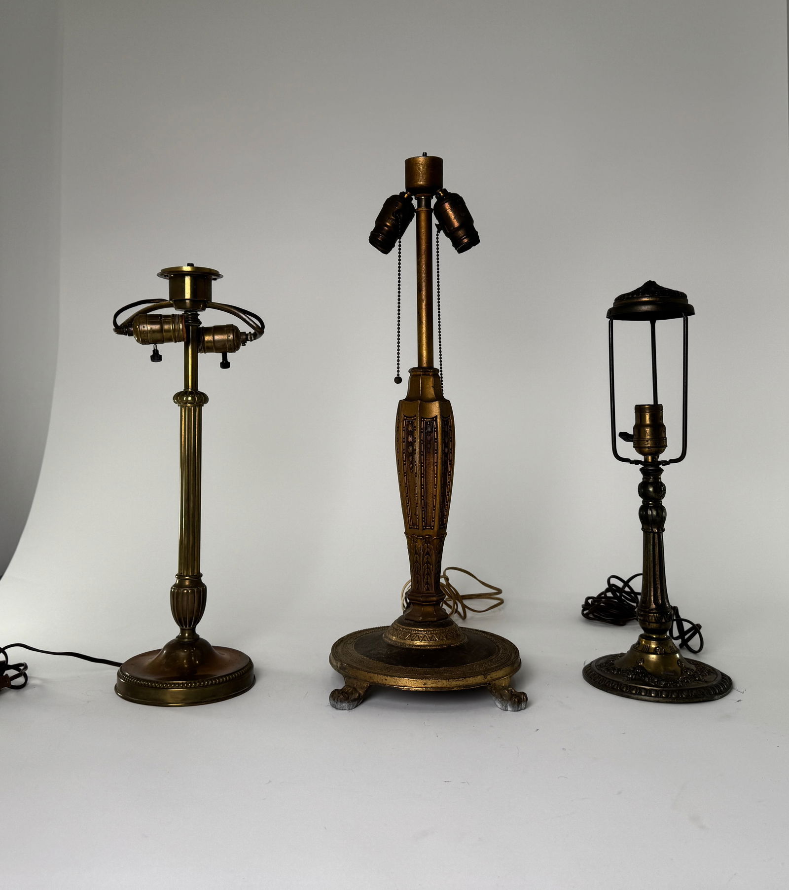Three Vintage Metal Table Lamps (1 of 10)