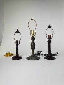 Three Vintage Metal Table Lamps
