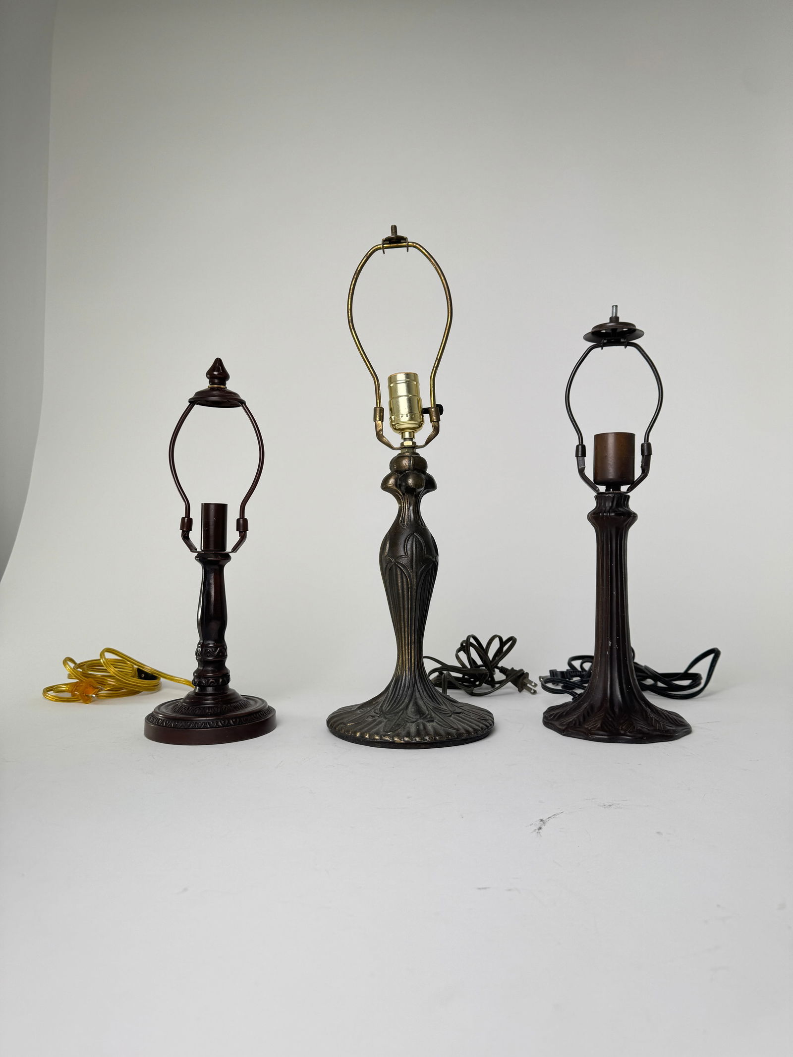 Three Vintage Metal Table Lamps (1 of 8)