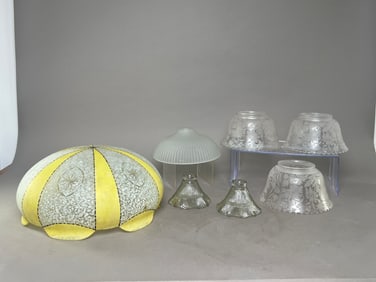Vintage Glass Lamp Shade Assortment (7)