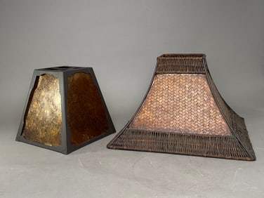 Pair of Framed Lampshades