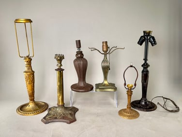 Group of Six Vintage Lamp Bases