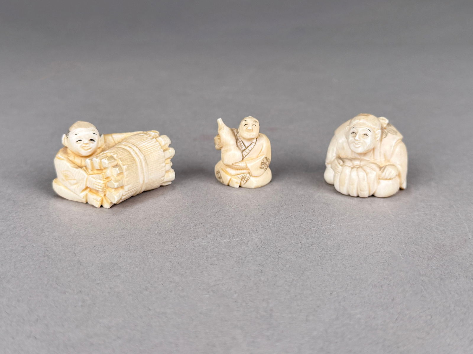 Three Japanese Netsuke (1 of 6)