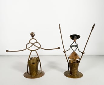 Mid-Century Modern Metal Sculptures