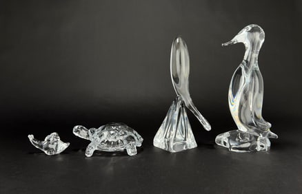 Group of Crystal & Glass Animal Figures