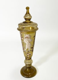 Bohemian Glass Enamel Pokal