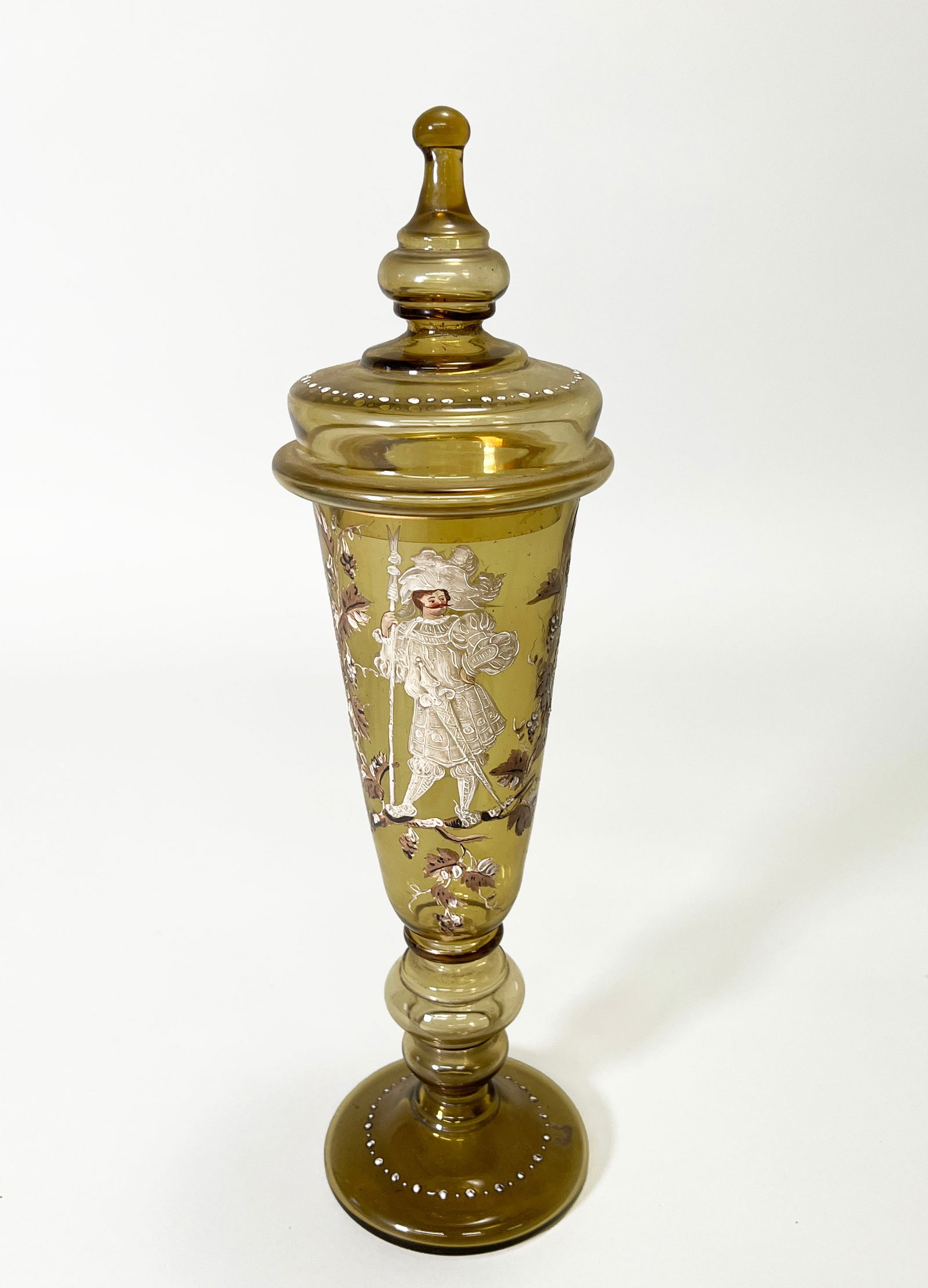 Bohemian Glass Enamel Pokal (1 of 2)