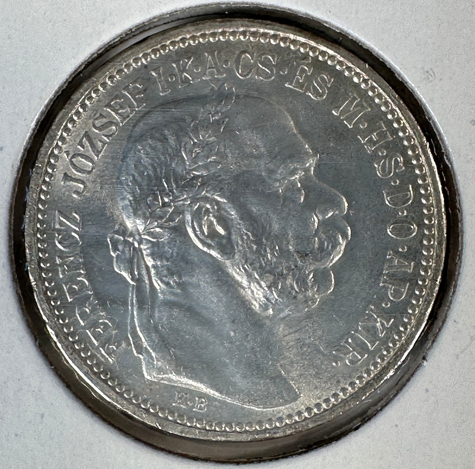 1915 Austro-Hungarian Emp. 1 Korona .835 Silver Coin (1 of 2)