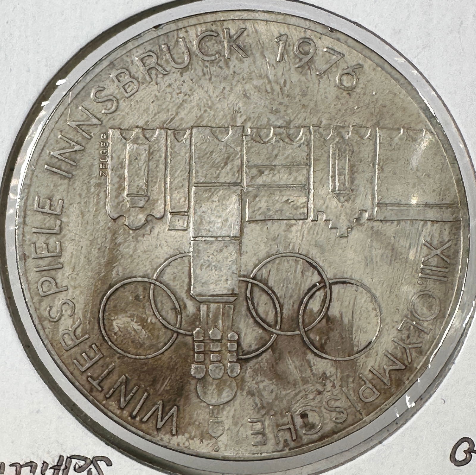 1976 Austria Post WWII 100 Schilling .640 Silver Coin - Innsbruck Winter Olympics (1 of 2)