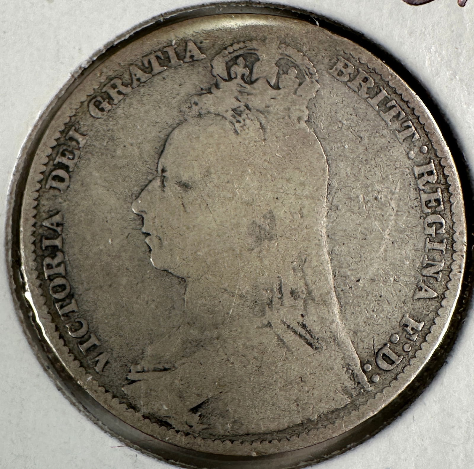 1889 Great Britain 1 Shilling .925 Silver Coin - Victoria (1 of 2)