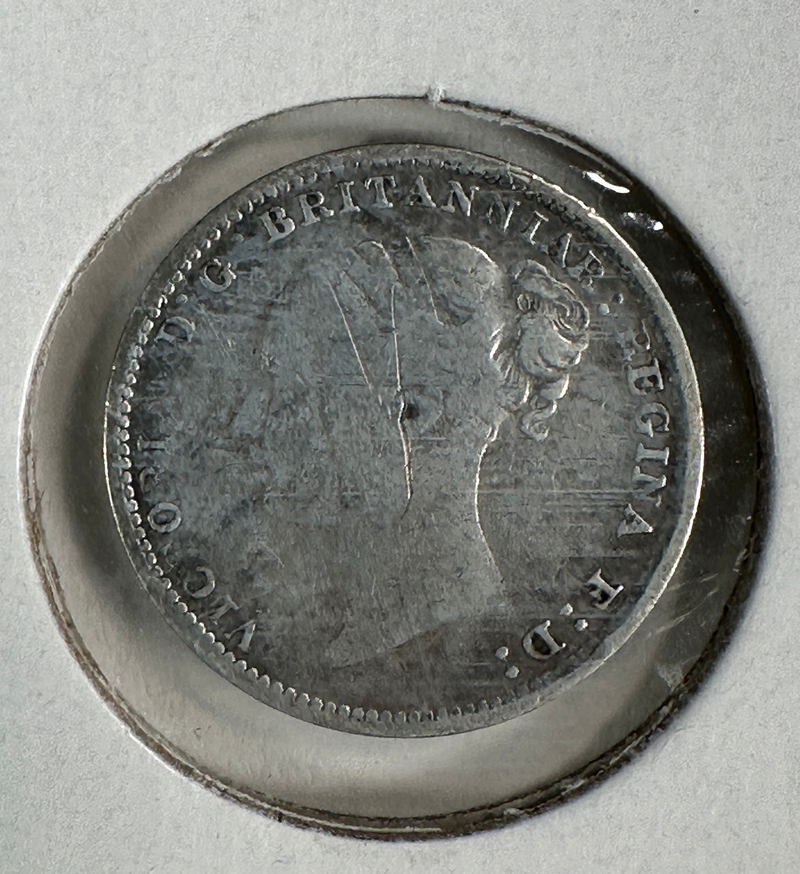 1886 Great Britain 3 Pence .925 Silver Coin - Young Queen Victoria (1 of 2)