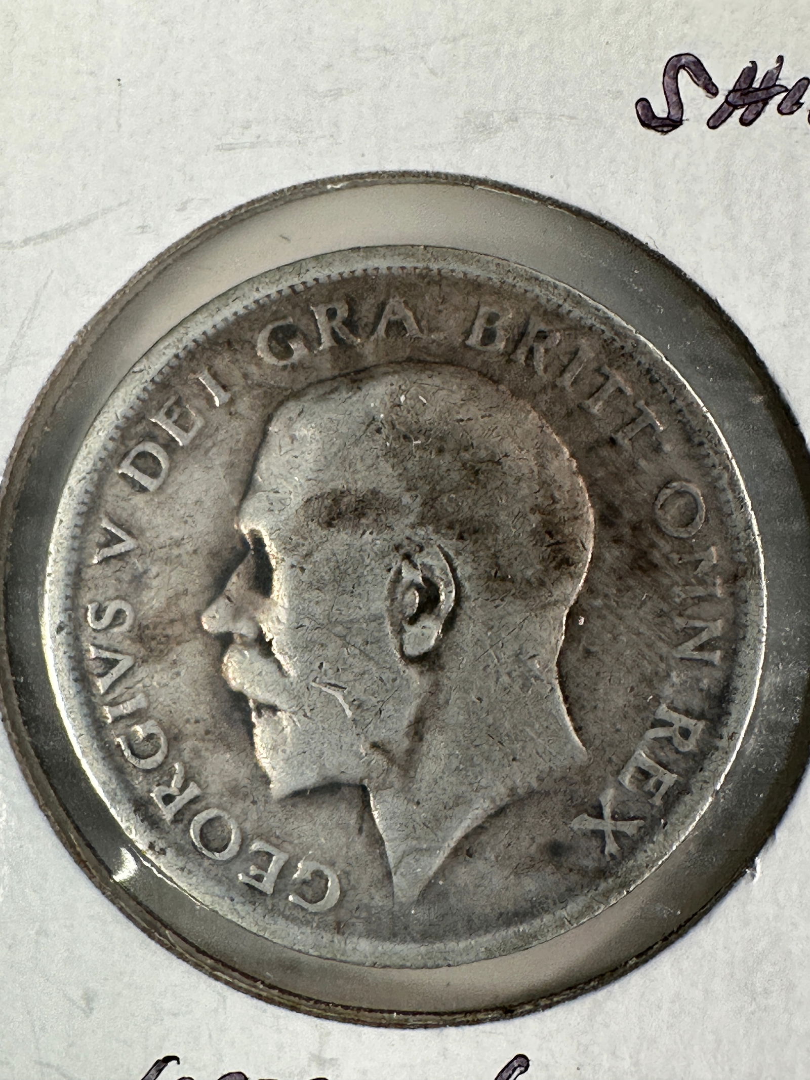 1916 Great Britain One Shilling .925 Silver Coin - George V (1 of 2)