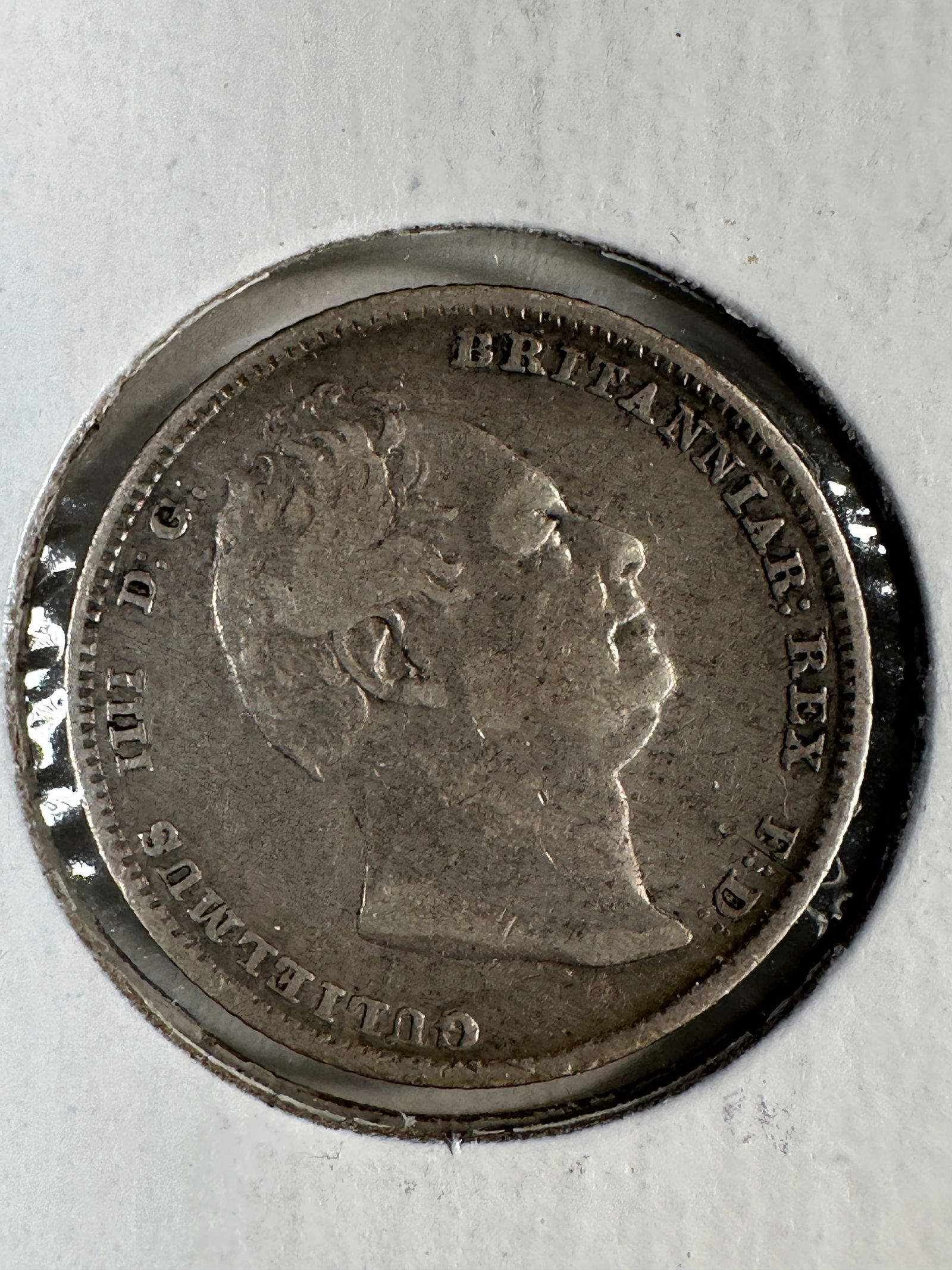 1834 Great Britain Six Pence .925 Silver Coin - William IV (1 of 2)