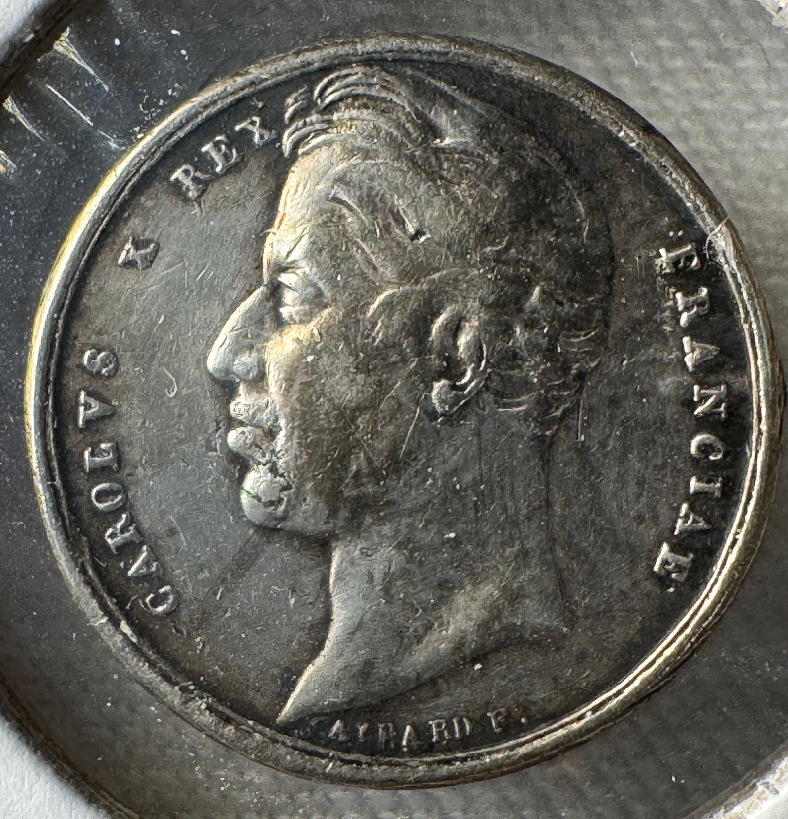 1825 France Charles X Coronation Medal .900 Silver Coin: Item(s) as titled. Ungraded; condition varies. See images.