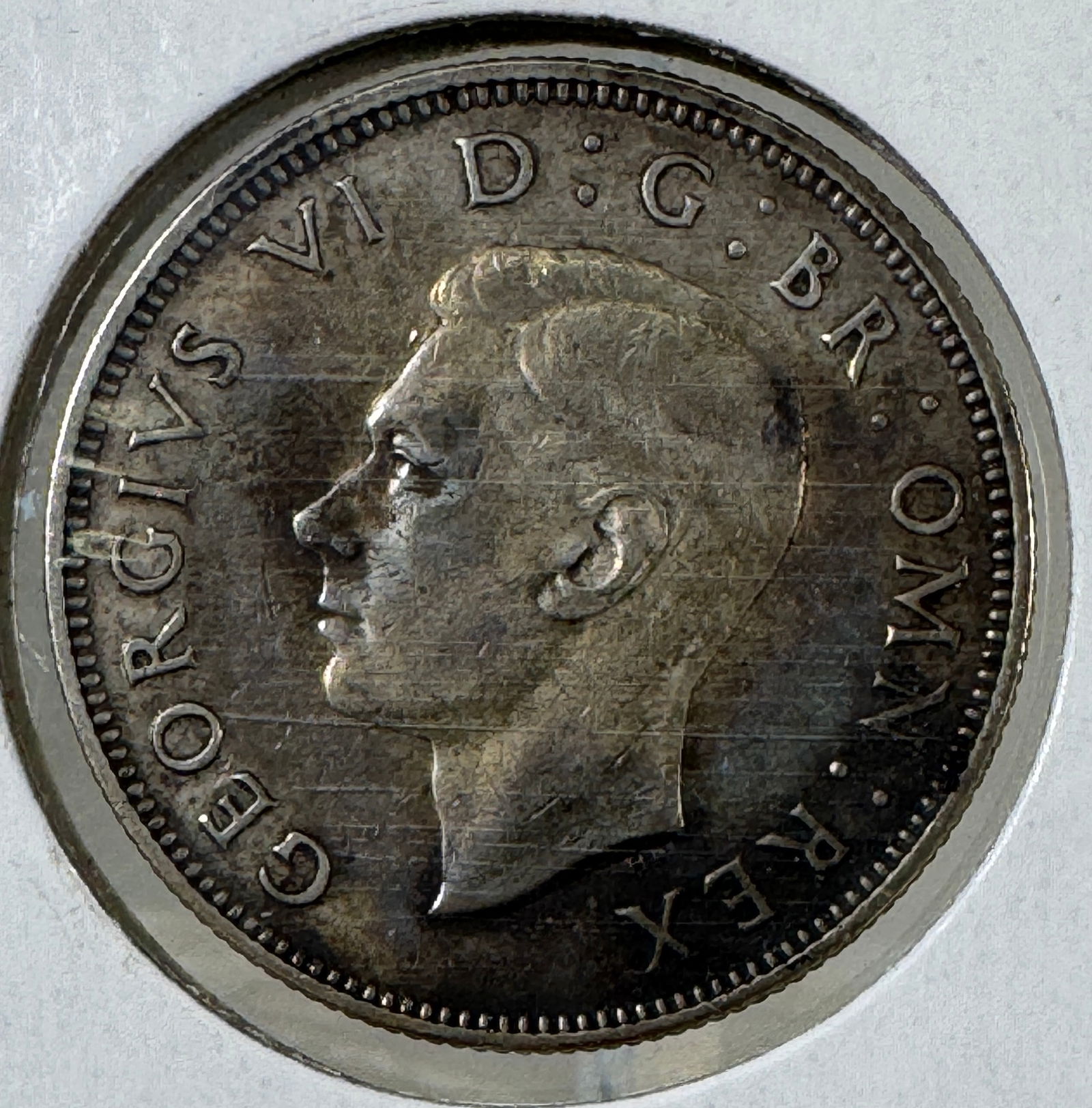-*1940 United Kingdom Two Shillings .500 Silver Coin - George VI (1 of 2)