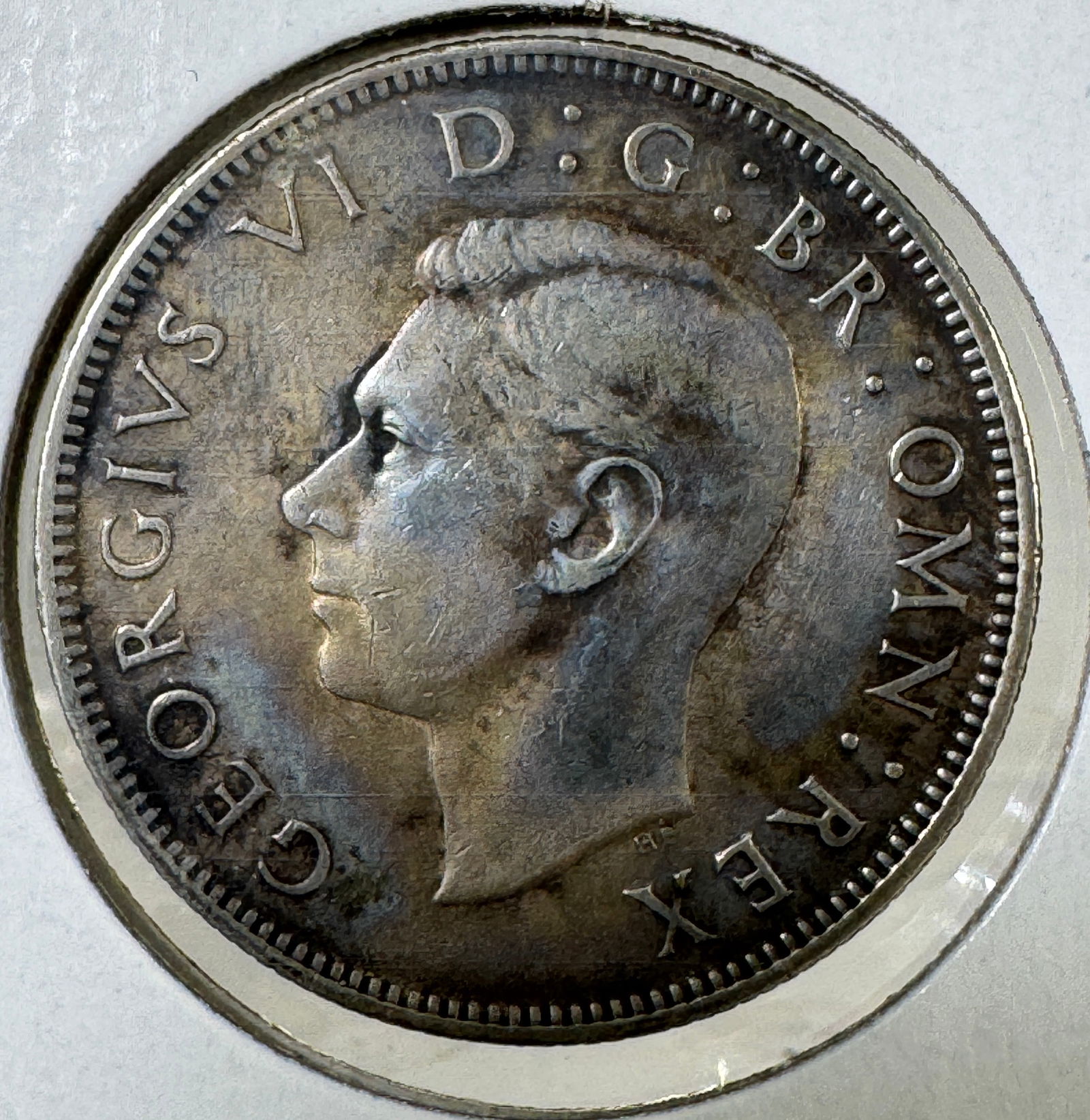 -*1942 United Kingdom Two Shillings .500 Silver Coin - George VI (1 of 2)