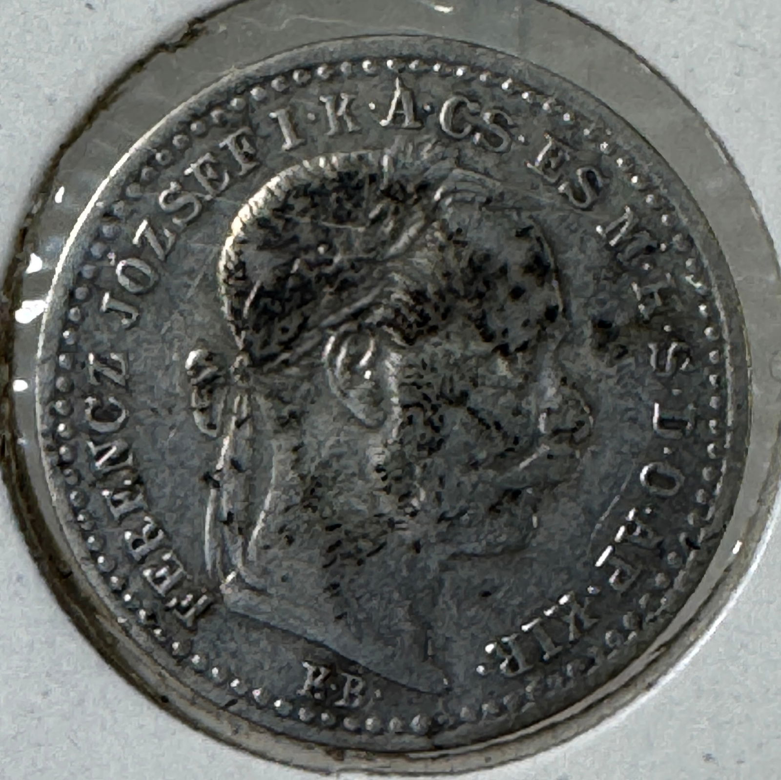 1870 Austro-Hungarian Empire 10 Krajczar .400 Silver Coin (1 of 2)