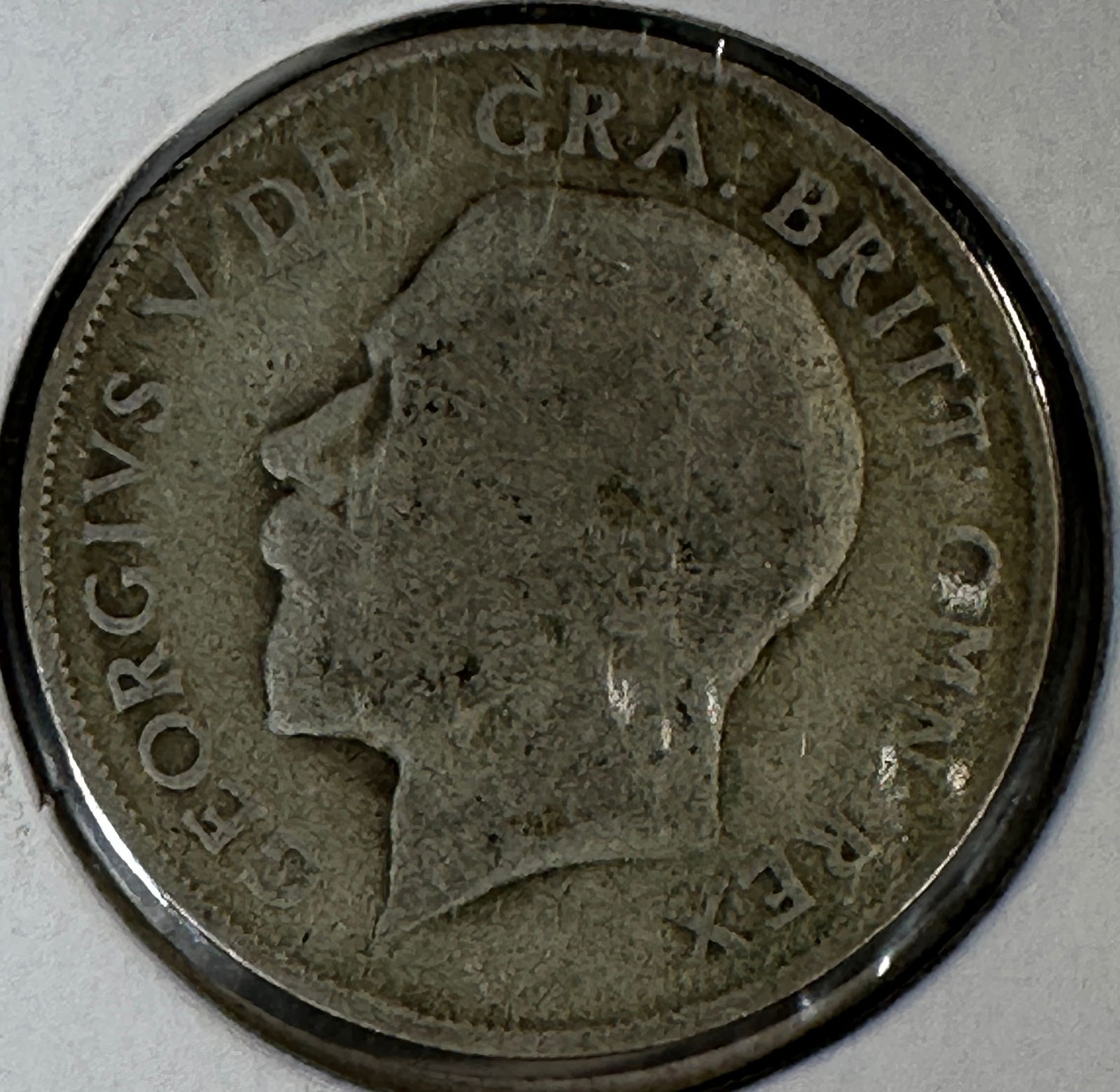 -*1922 British One Shilling .500 Silver Coin - George V (1 of 2)