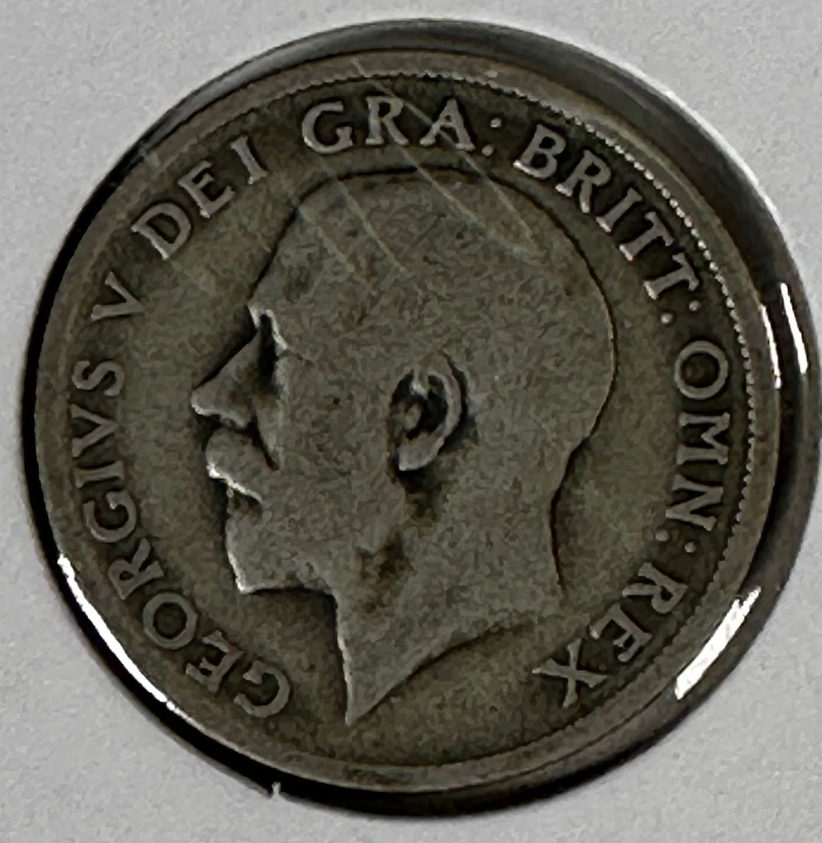 -*1921 United Kingdom One Shilling .500 Silver Coin - George V (1 of 2)