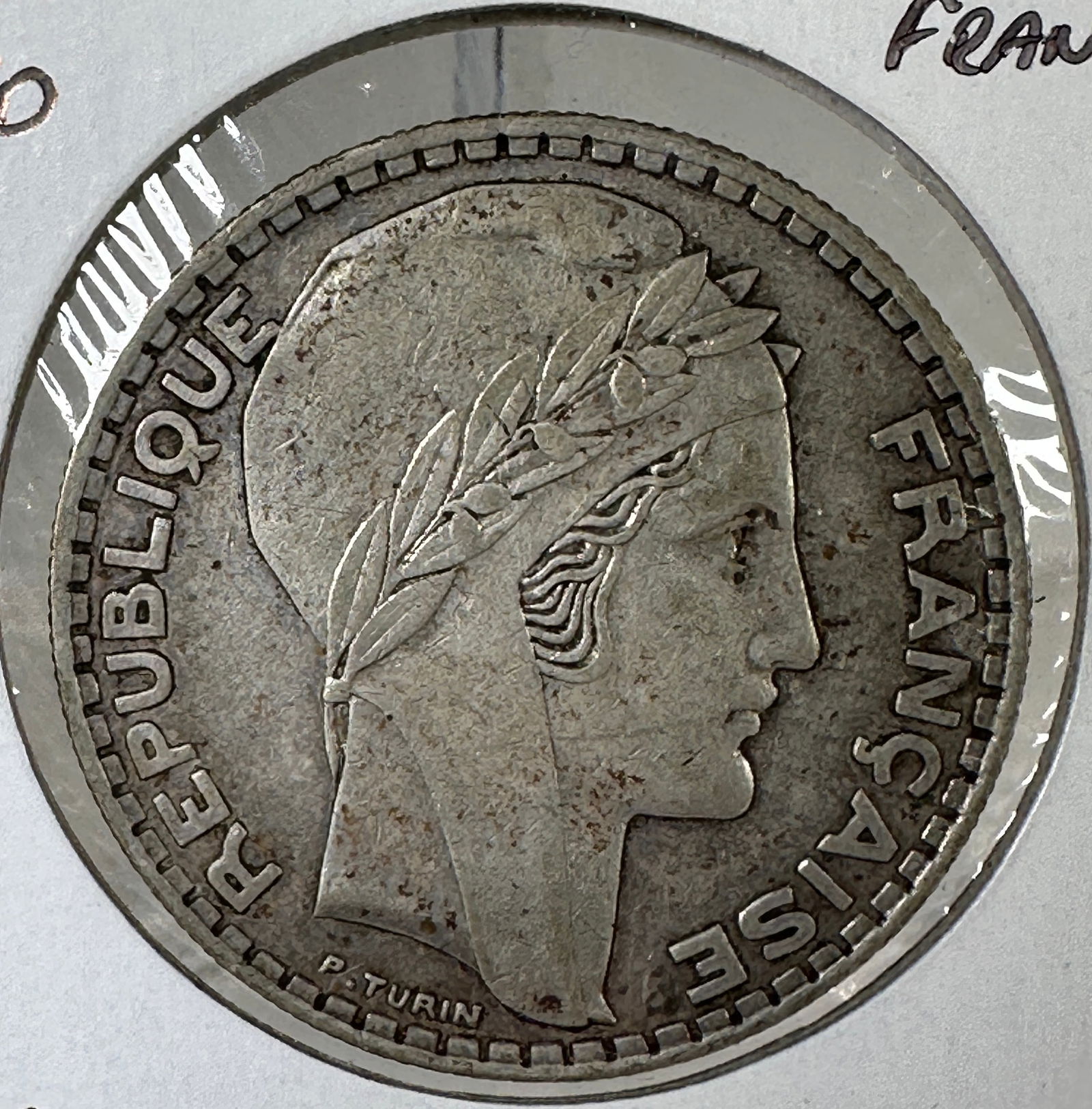 1934 France 20 Francs Silver Coin .680 Silver (1 of 2)