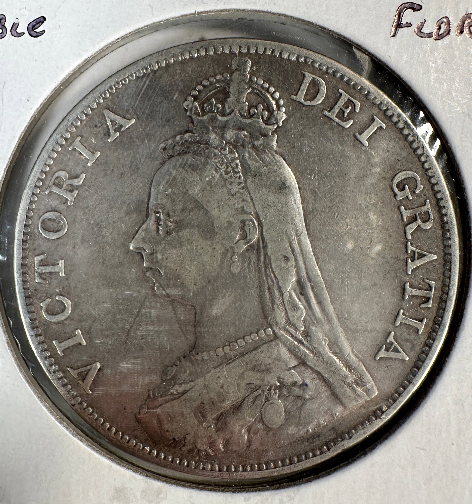 1887 Great Britain Double Florin - Victoria Jubilee Head .925 Silver Coin: Item(s) as titled. Ungraded; condition varies. See images.