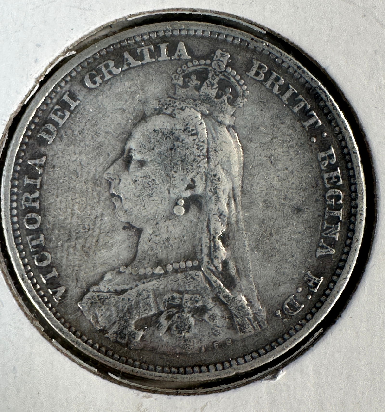 1887 Great Britain Shilling Jubilee Head .925 Silver Coin (1 of 2)