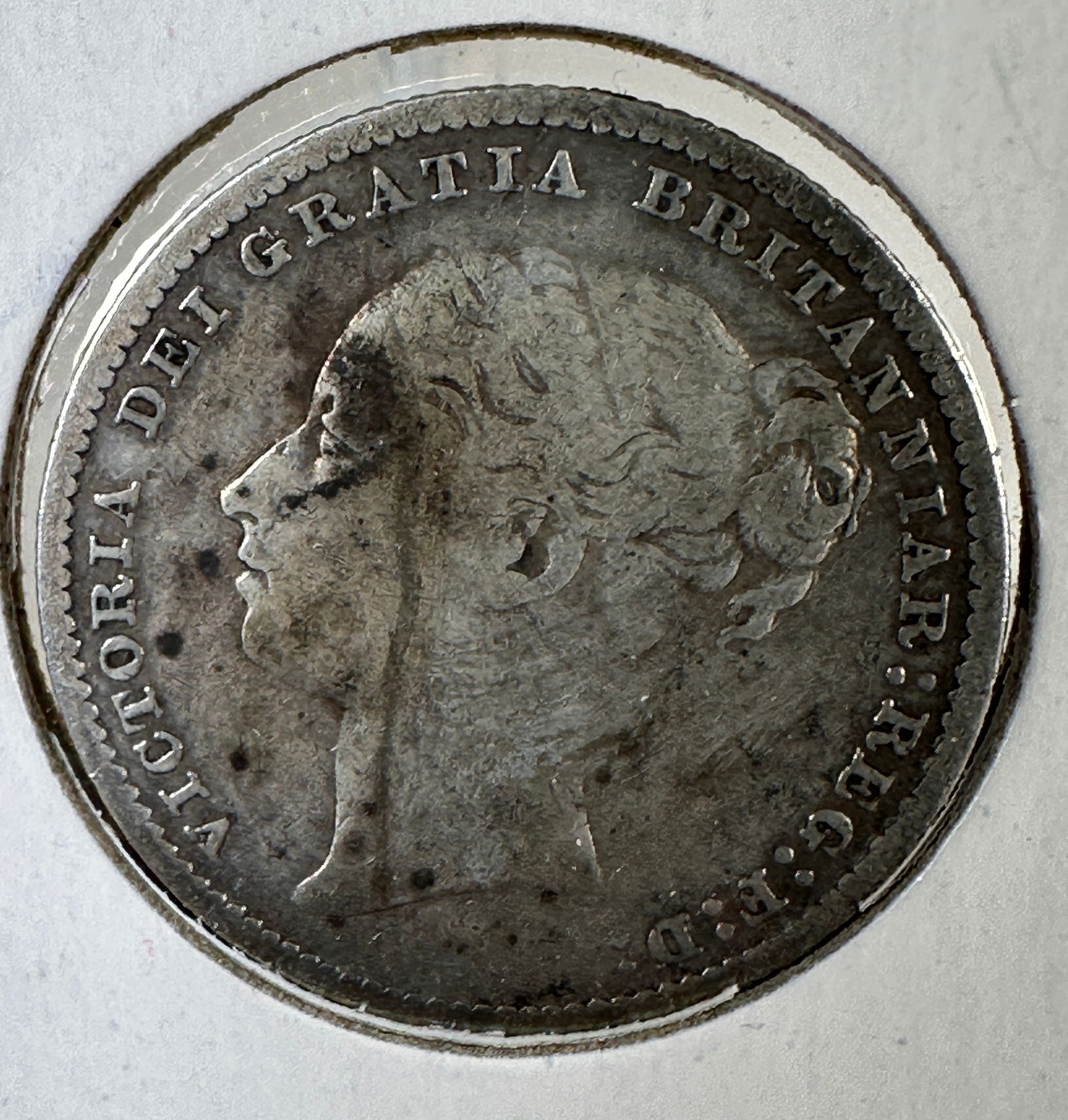 -*1879 Great Britain One Shilling .925 Silver Coin - Victoria (1 of 2)