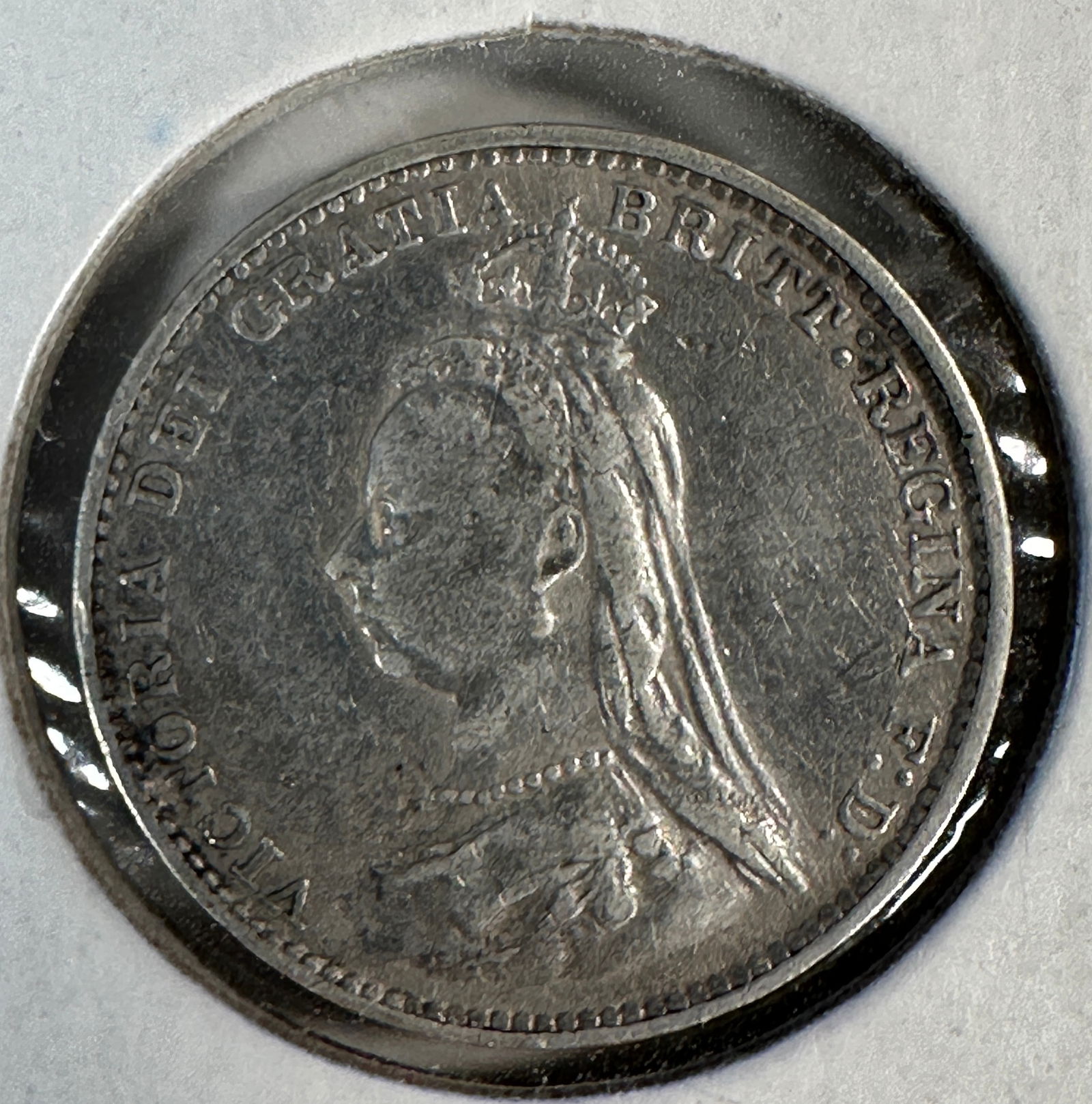 1887 Great Britain 3 Pence Jubilee Coin .925 Silver (1 of 2)