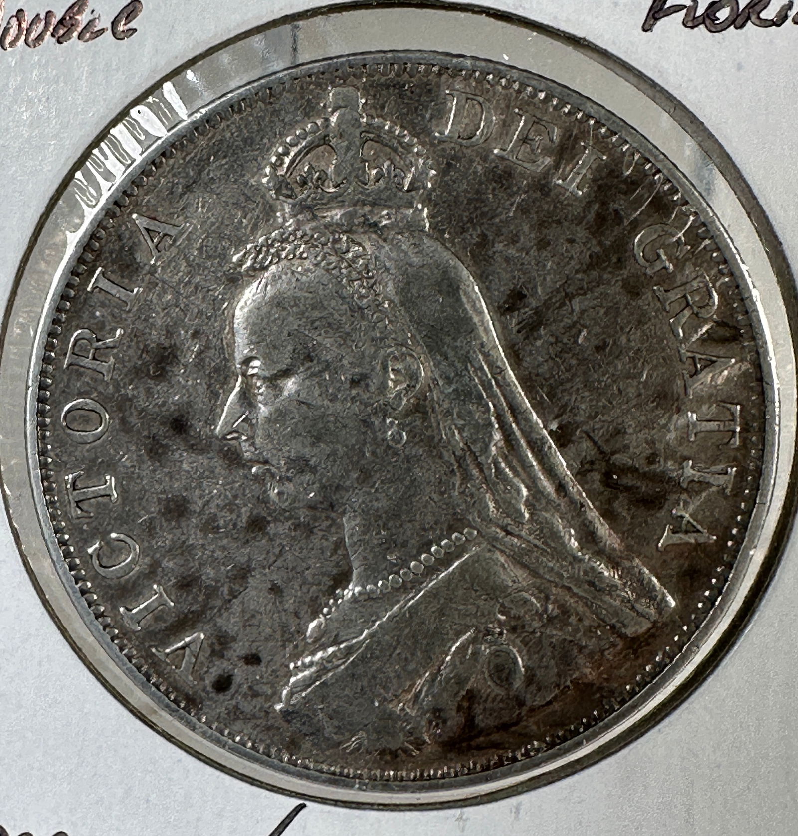 1889 Great Britain Victoria 1 Double Florin .925 Silver Coin (1 of 2)