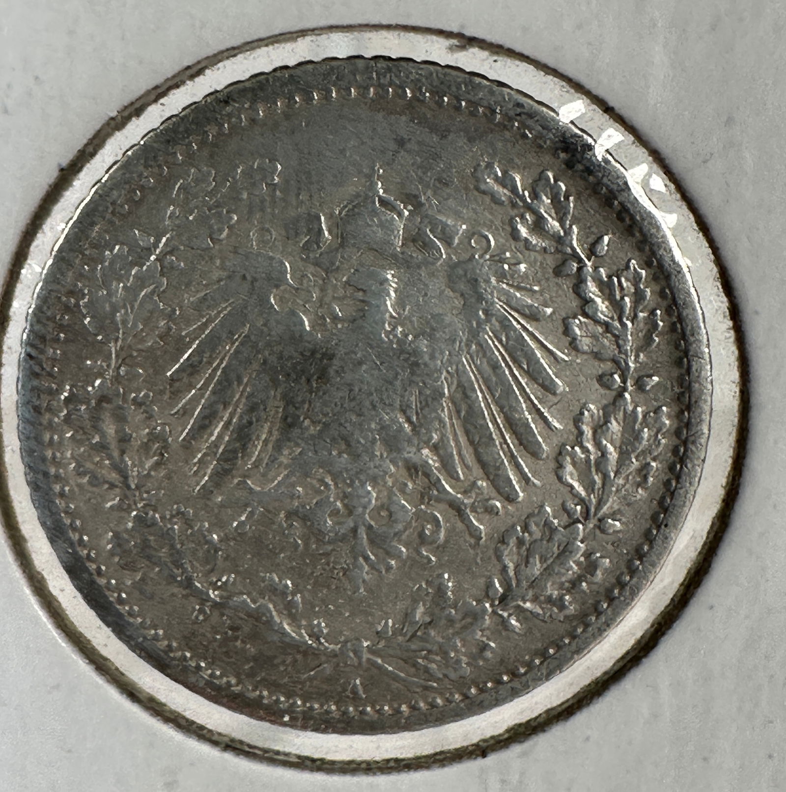 -*1907 German 1/2 Mark .900 Silver Coin (1 of 2)