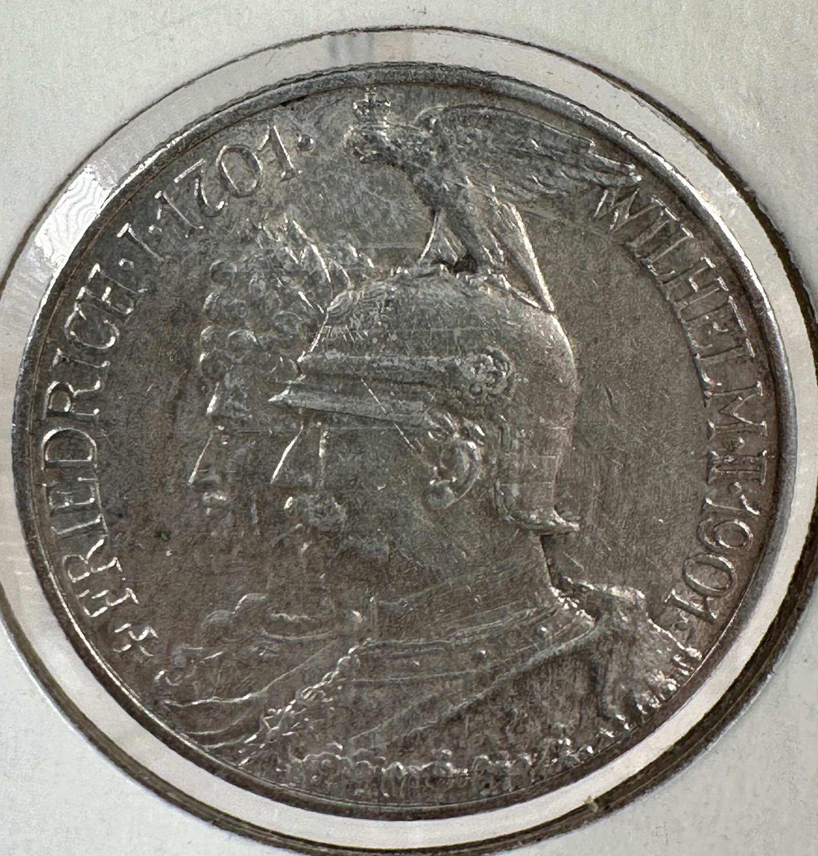 1901 German Prussia 2 Mark .900 Silver Coin (1 of 2)