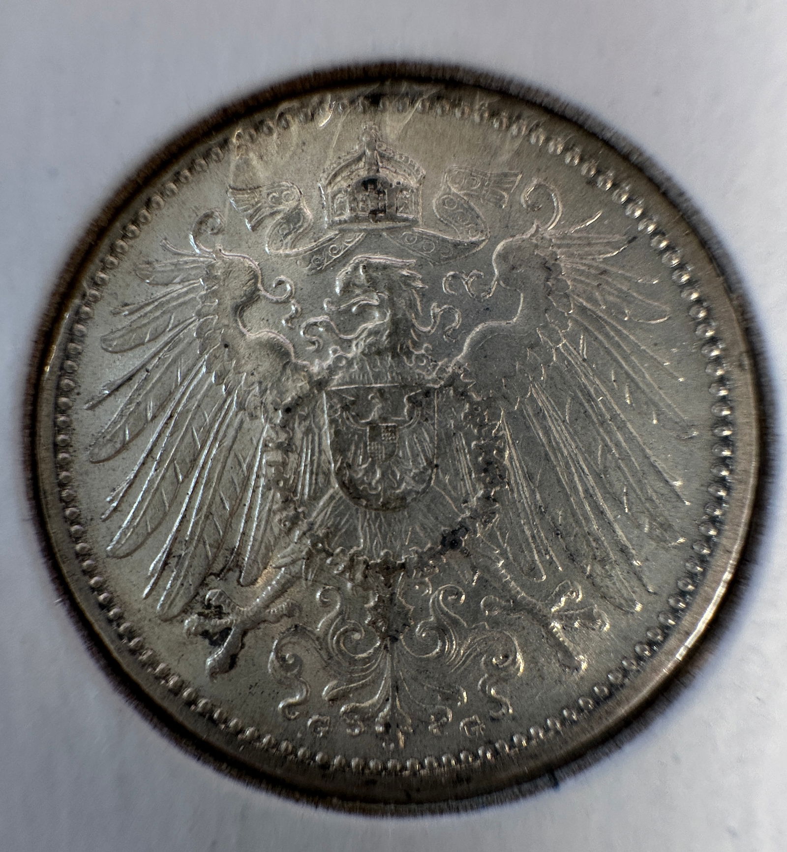 -*1915 German Empire 1 Mark .900 Silver Coin (1 of 2)