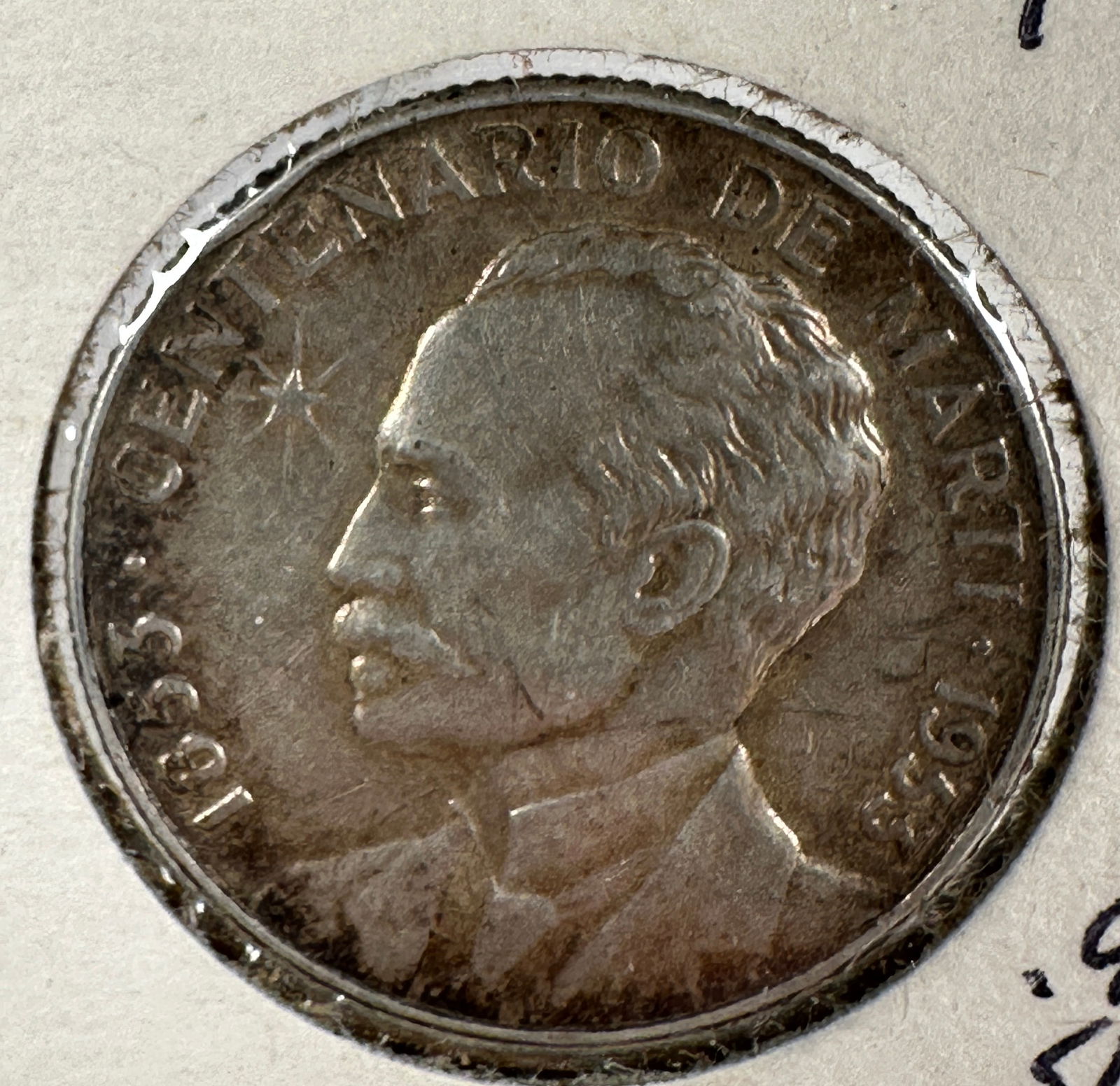 1953 Cuba 25 Centavos - Jose Marti .900 Silver Coin (1 of 2)