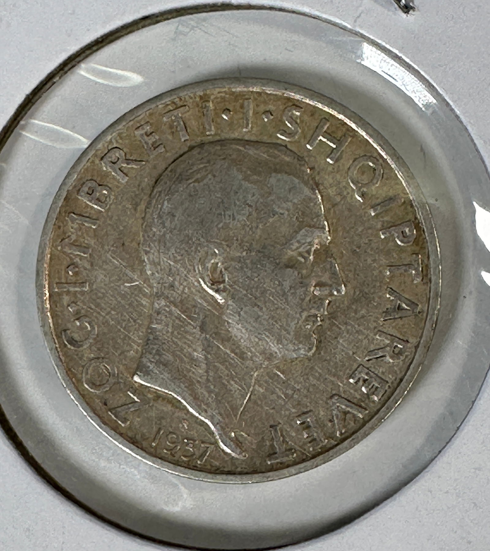 -*Albania 1937 1 Frang Ar .835 Silver Coin - Zog I: Item(s) as titled. Ungraded; condition varies. See images.