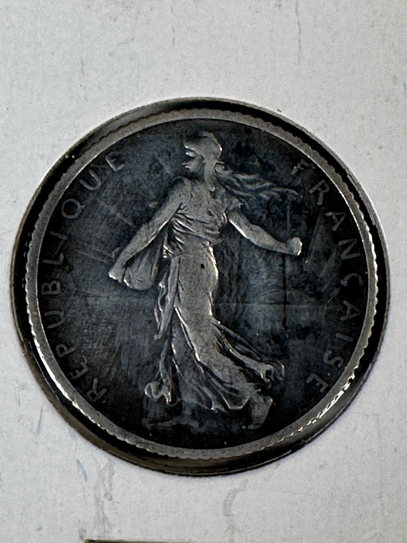 1918 France 1 Franc .835 Silver Coin (1 of 2)