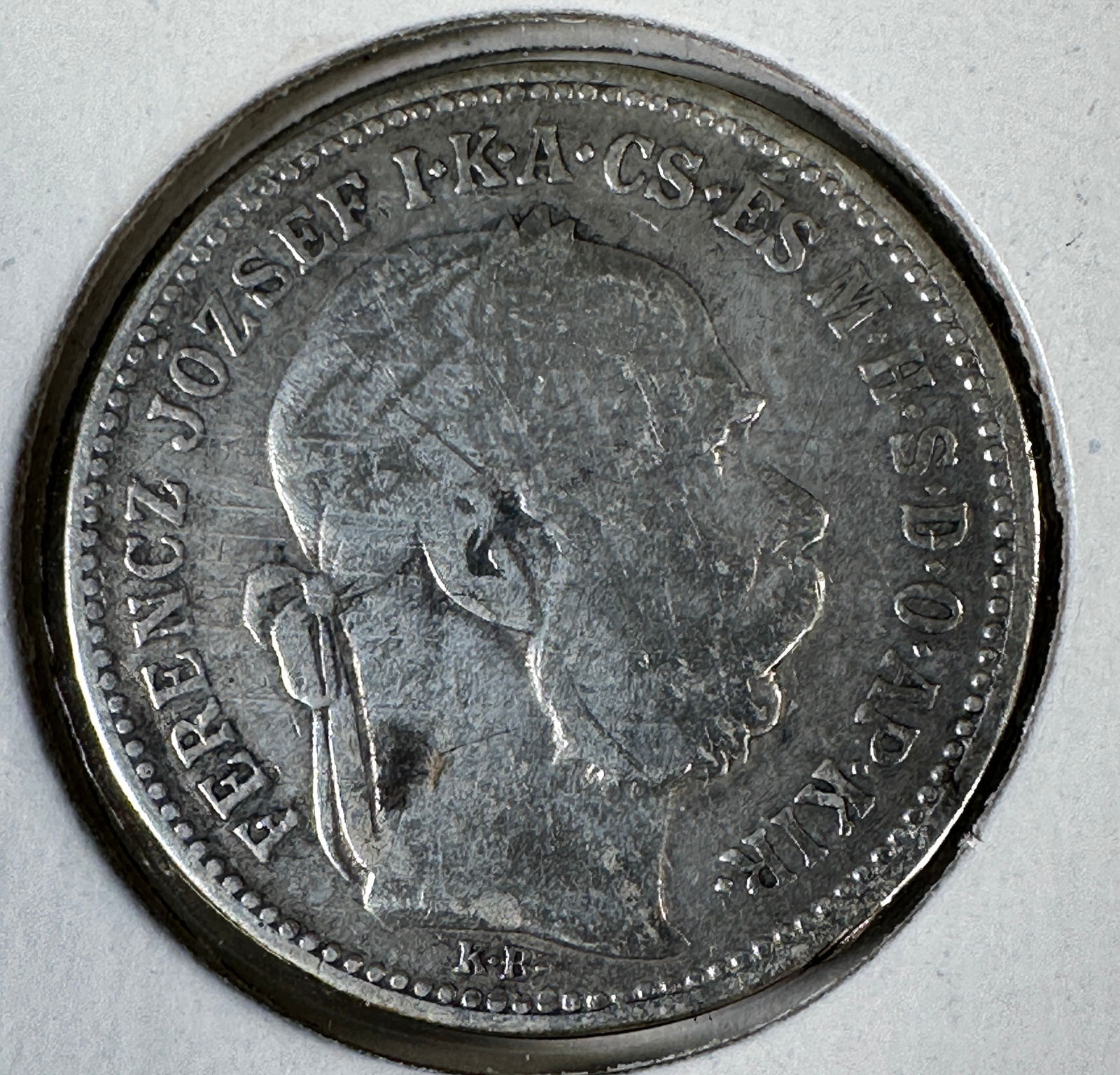 1893 Austro-Hungarian Emp. 1 korona .835 Silver Coin - Hungary (1 of 2)