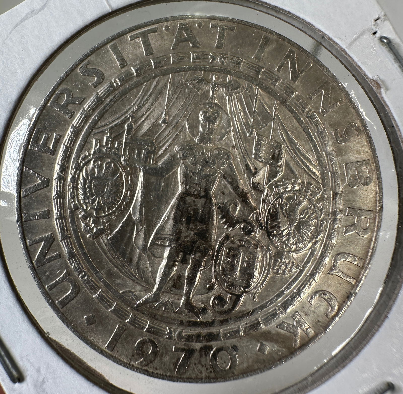 1970 Austria Post WWII 50 Schilling .900 Silver Coin (1 of 2)