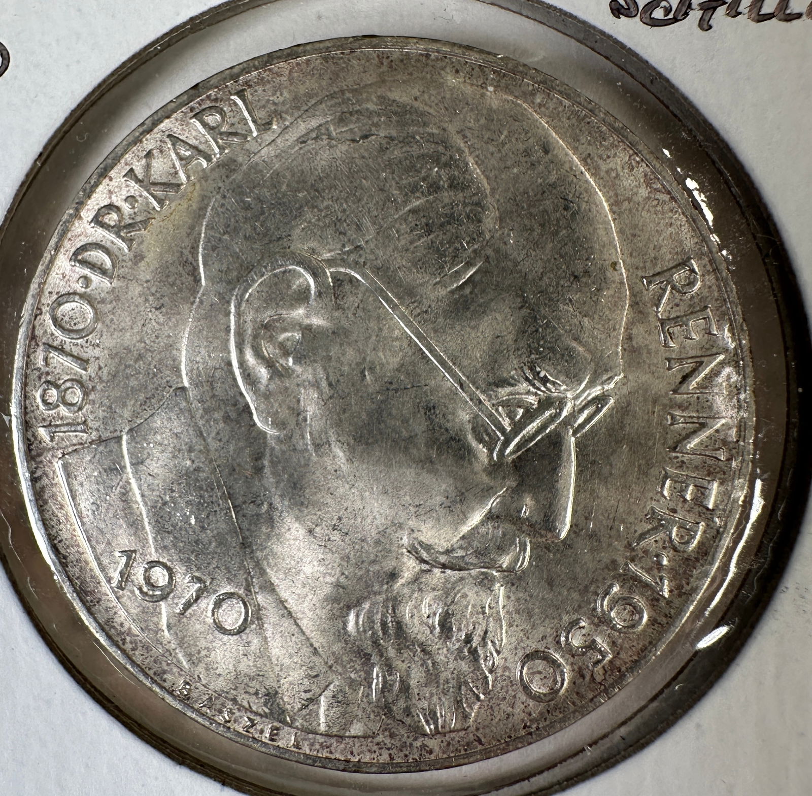 1970 Austria Post WWII 50 Schilling .900 Silver Coin - Karl Renner (1 of 2)