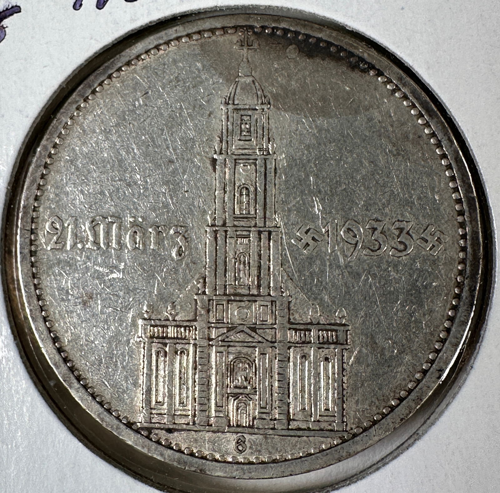 1934 German 5 Reichsmark .900 Silver Coin (1 of 2)