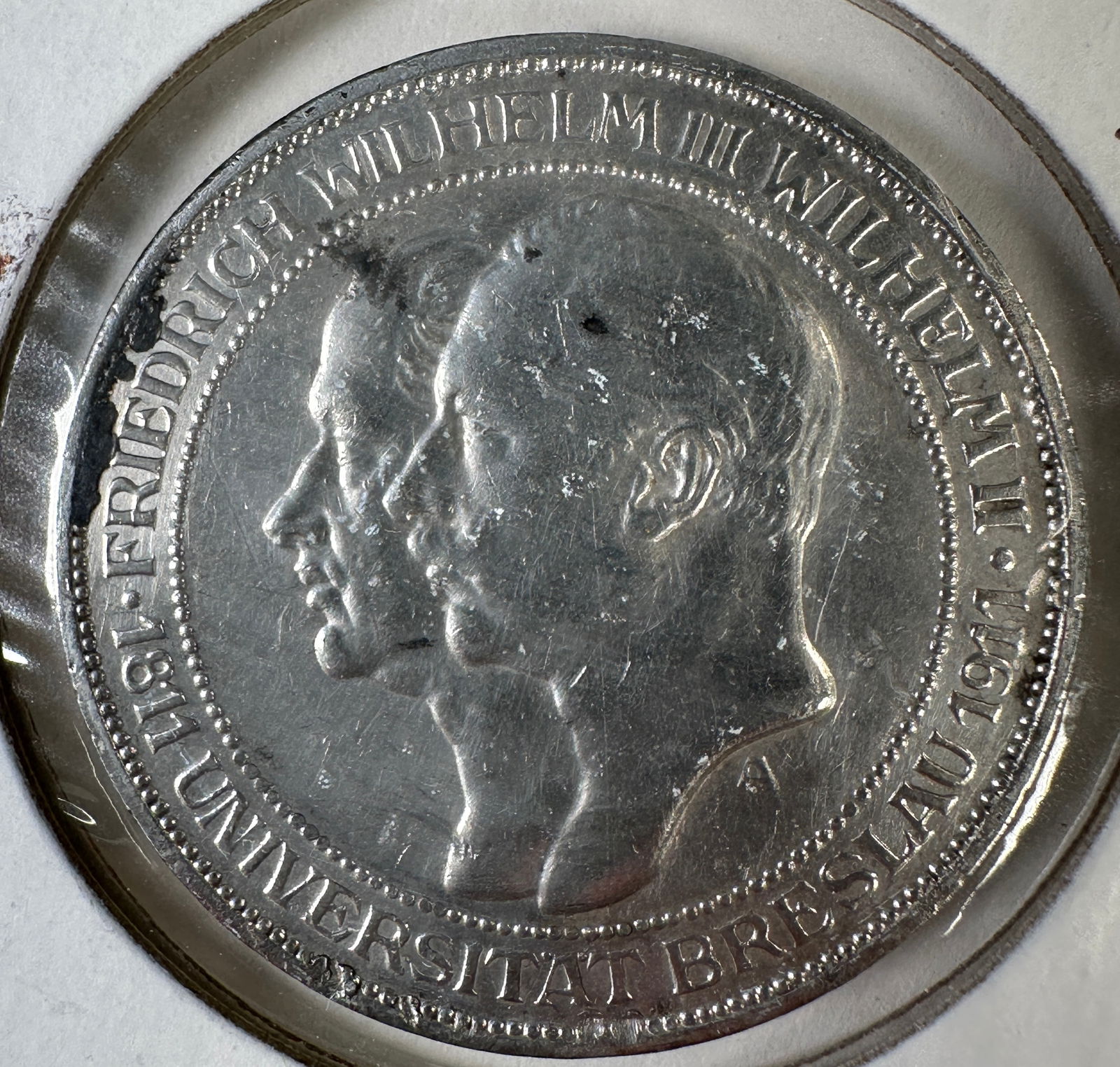 1911 Germany Emp. 3 Mark .900 Silver Coin - Prussia (1 of 2)