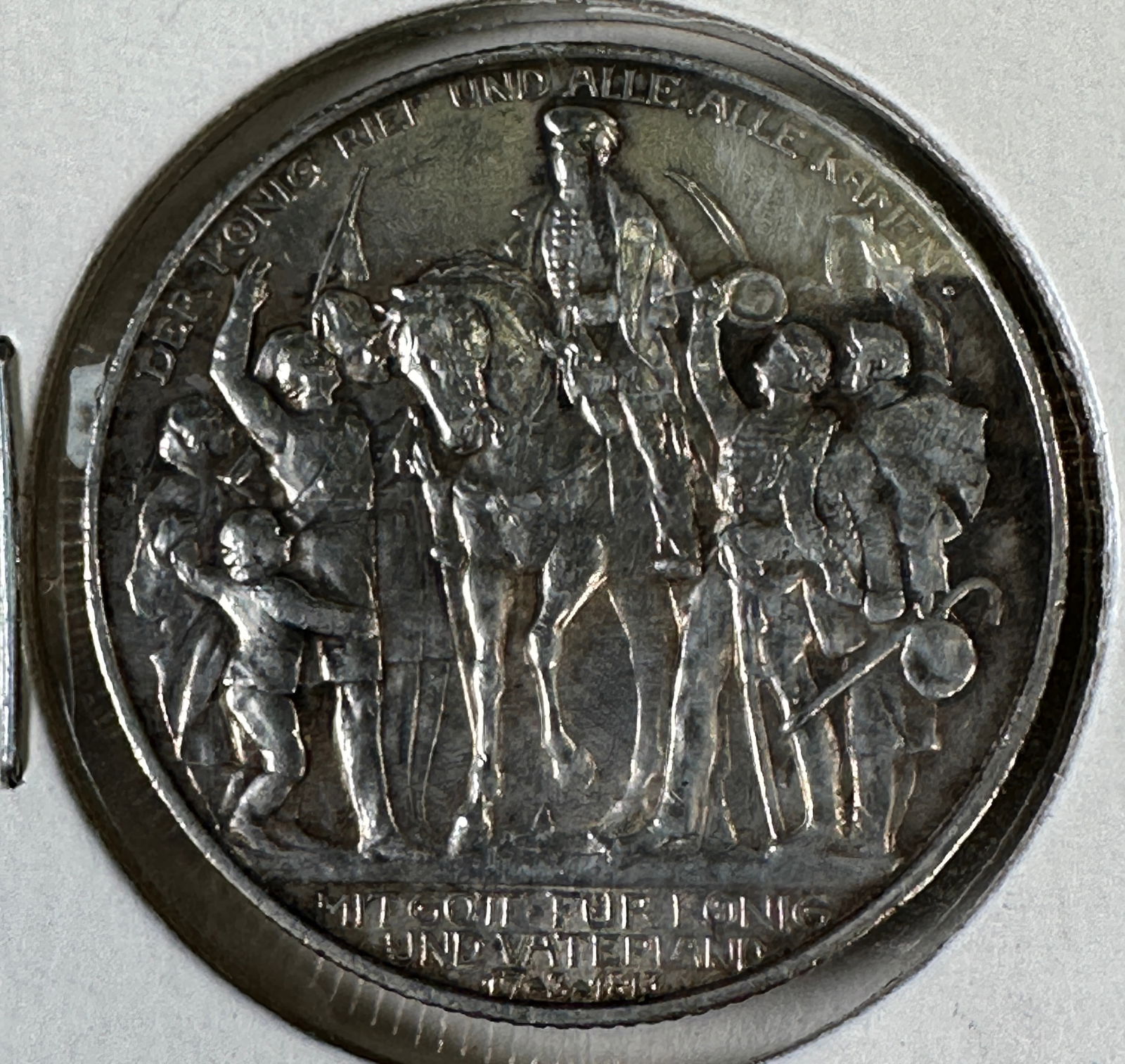 1913 Germany Emp. 2 Mark .900 Silver Coin - Befreiung von Napoleon (1 of 2)