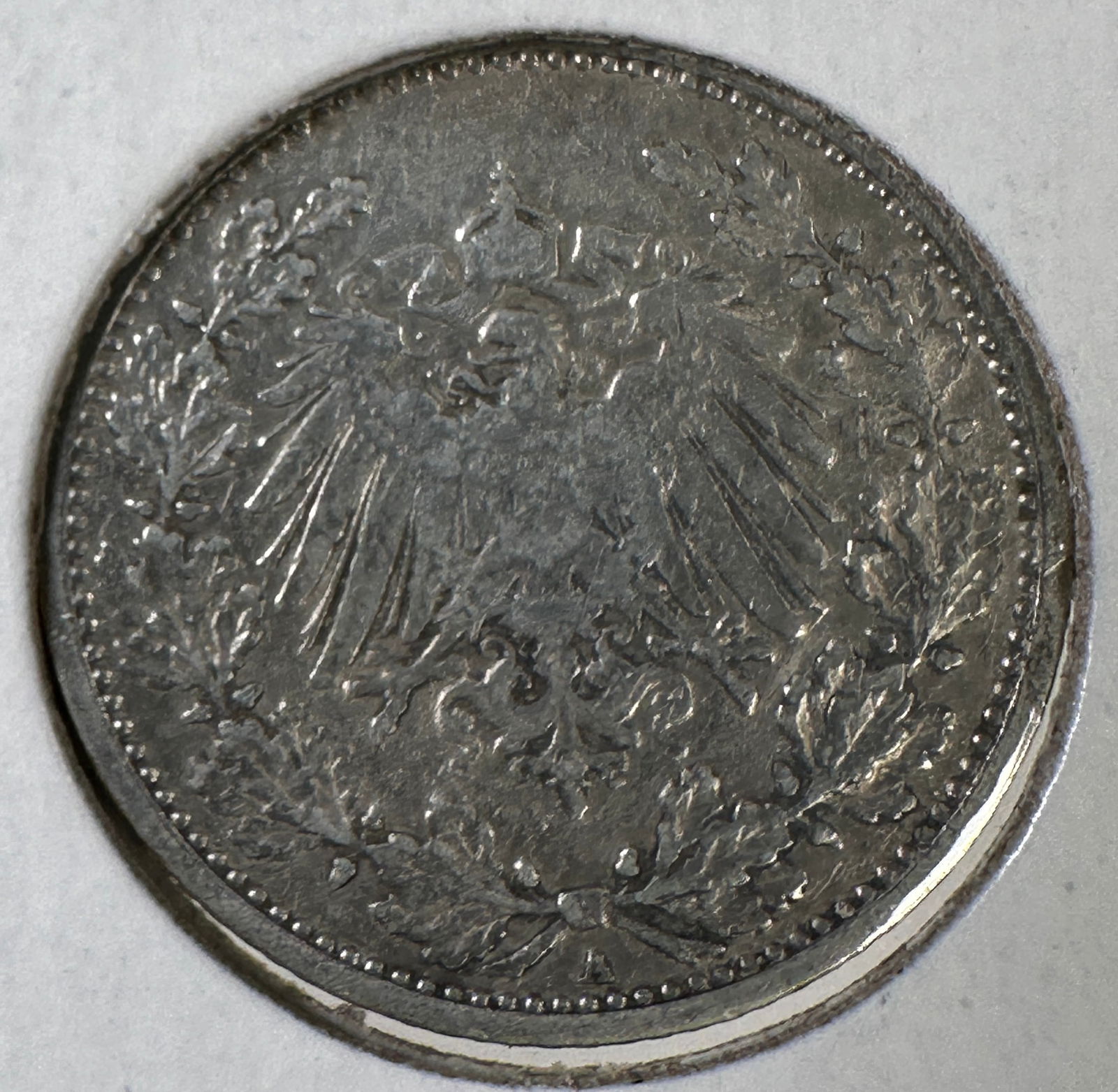 1905 Germany Emp. 1/2 Mark .900 Silver Coin (1 of 2)