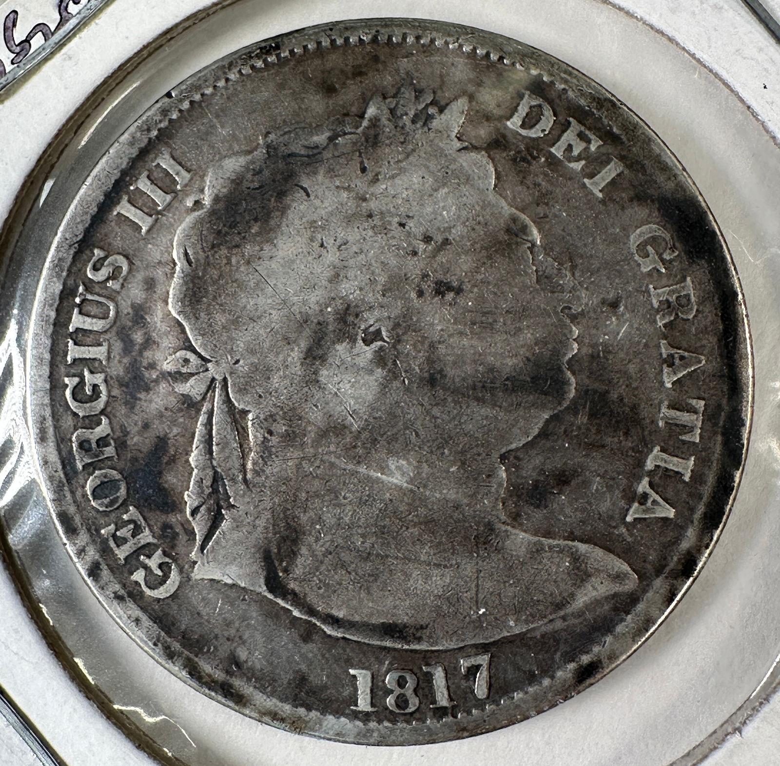 1817 Great Britain Half Crown .925 Silver Coin - George III (1 of 2)